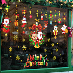 Christmas Window Clings Stickers Merry Christmas Decorations Santa Snowman Bear