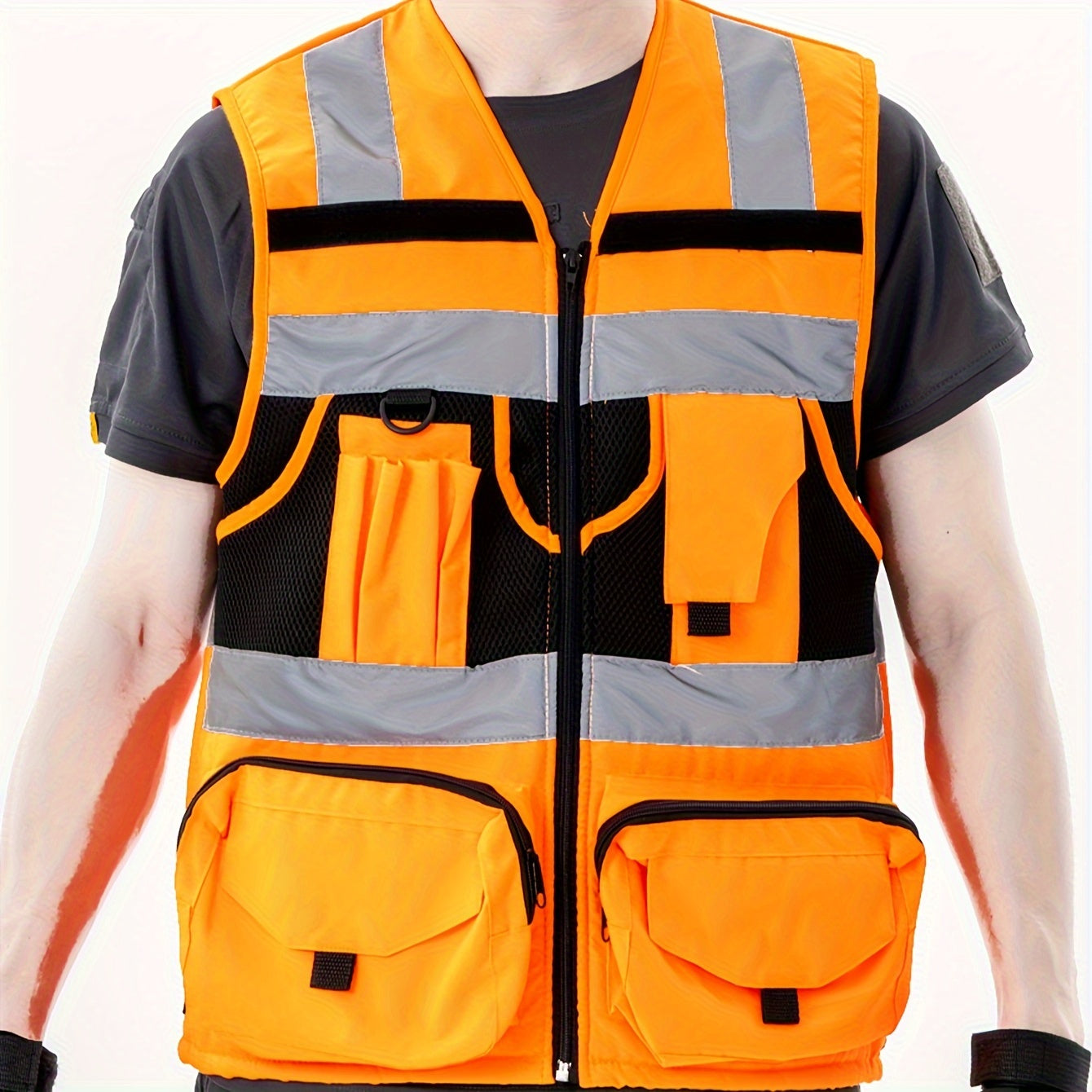 High Visibility Reflective Safety Vest with Engineer Pocket