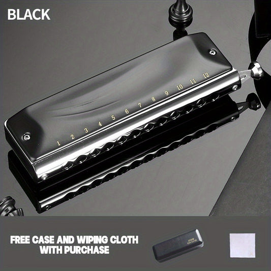 JDR 12 Hole 48 Tone C Chromatic Harmonica Professional Musical Instrument