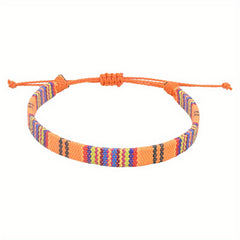 Colorful Wax Thread Braided Anklet Mexican Friendship Rope Bracelet