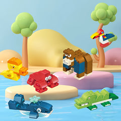 Animal Large Block Building Set Educational Toy