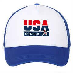 Unisex Sunshade Adjustable Baseball Cap With Basketball Design