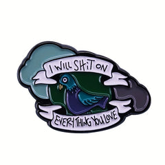 Bird Metal Brooch Animals Pin Backpack Jacket Accessories For Men