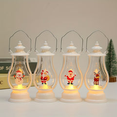Vintage Santa Snowman Deer Lantern LED Night Light for Parties