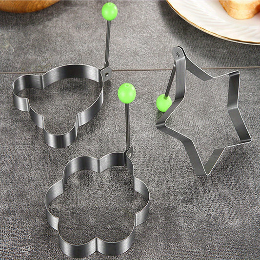5pcs Fried Egg Rings Pancake Mold Maker Non Stick Stainless Steel Egg Form