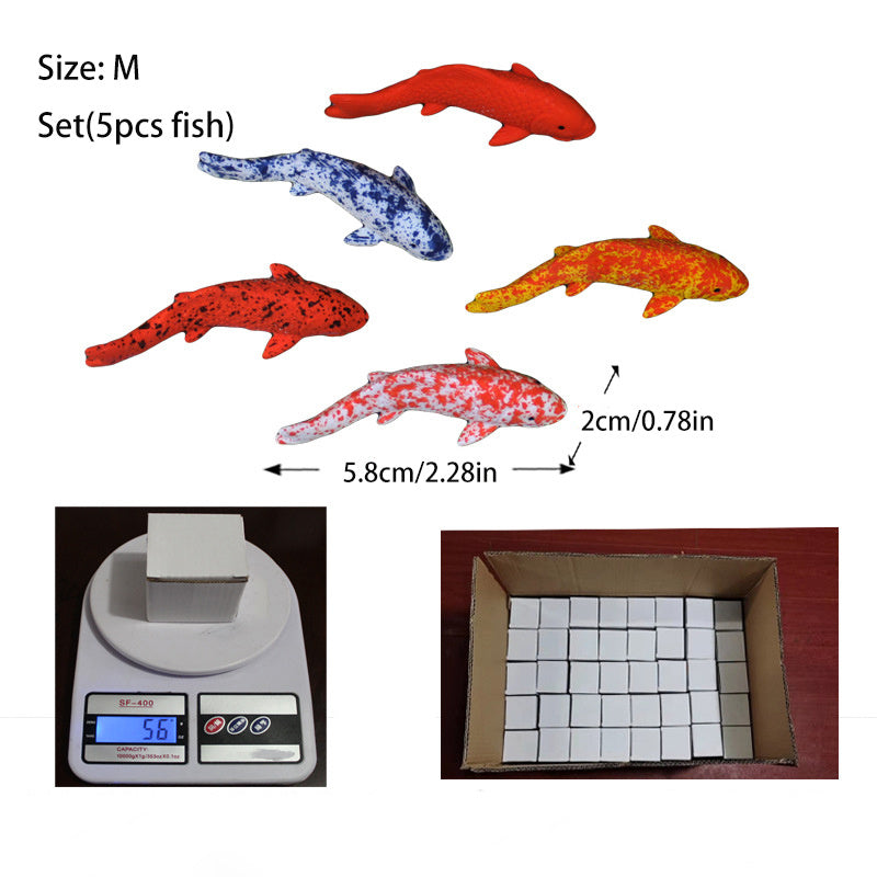 Resin Koi Carp Fishbowl Model Statue for Aquarium Garden Decor