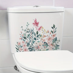 Fresh Flower Toilet Sticker Bathroom Decoration Waterproof Sticker