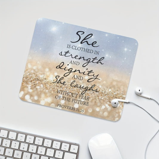 Quotes Mouse Pad Non Slip Rubber Mouse Mat for Computer Desk Office 24x20cm