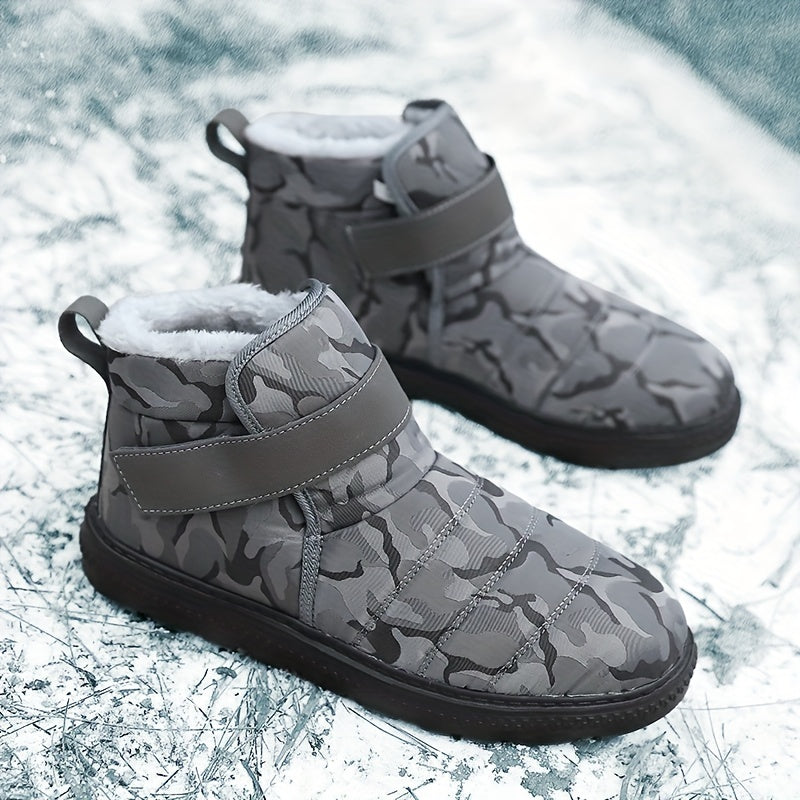 Women's Waterproof Snow Boots Outdoor Ankle High Hook And Loop Snow Boots