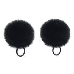 2pcs Colored Velvet Ball Hair Tie Set, No Hair Damage, Hair Rope for Women Girls