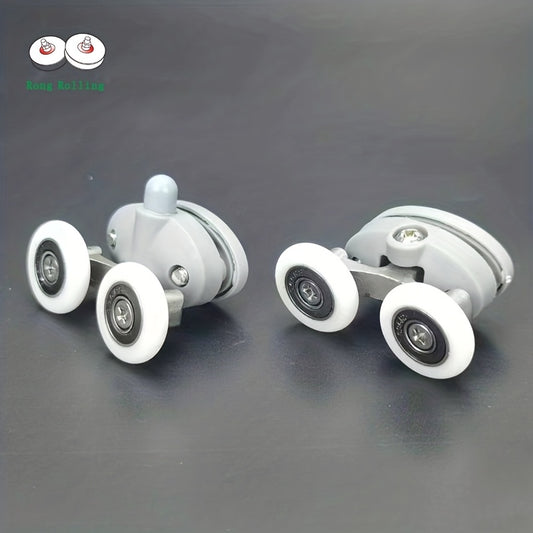 4pcs Shower Room Pulley Whower Door Rollers Runners Two Wheels
