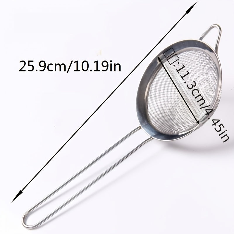 Stainless Steel Flour Sieve Colander Strainer Spoon