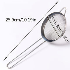 Stainless Steel Flour Sieve Colander Strainer Spoon