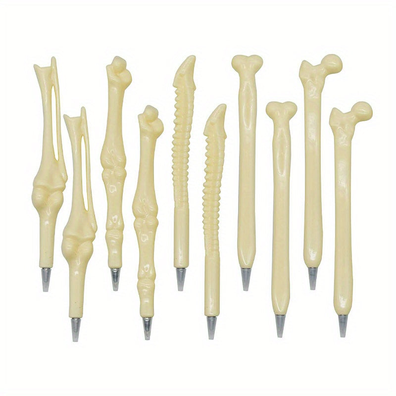 10pcs Bone Shape Ballpoint Pens for Halloween Party