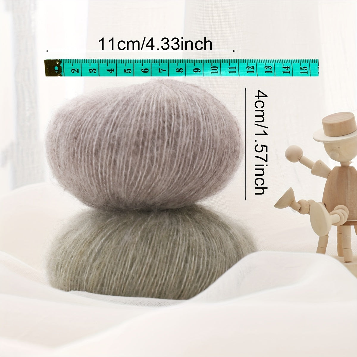 4pcs Mohair Yarn Crochet Knitting Sweater Scarf Shawl 25g pc