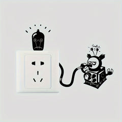 Charging Robot Switch Decorative Sticker for Home Decor