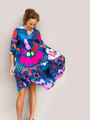  Bell Sleeve Smock Dress