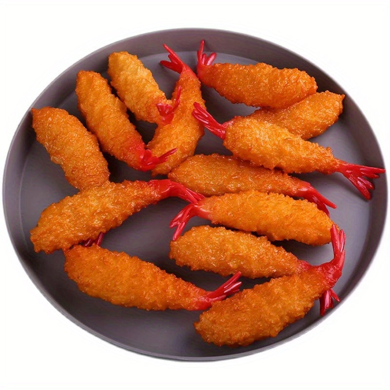 2pcs Realistic Japanese Tempura Shrimp Decor for Sushi Restaurant
