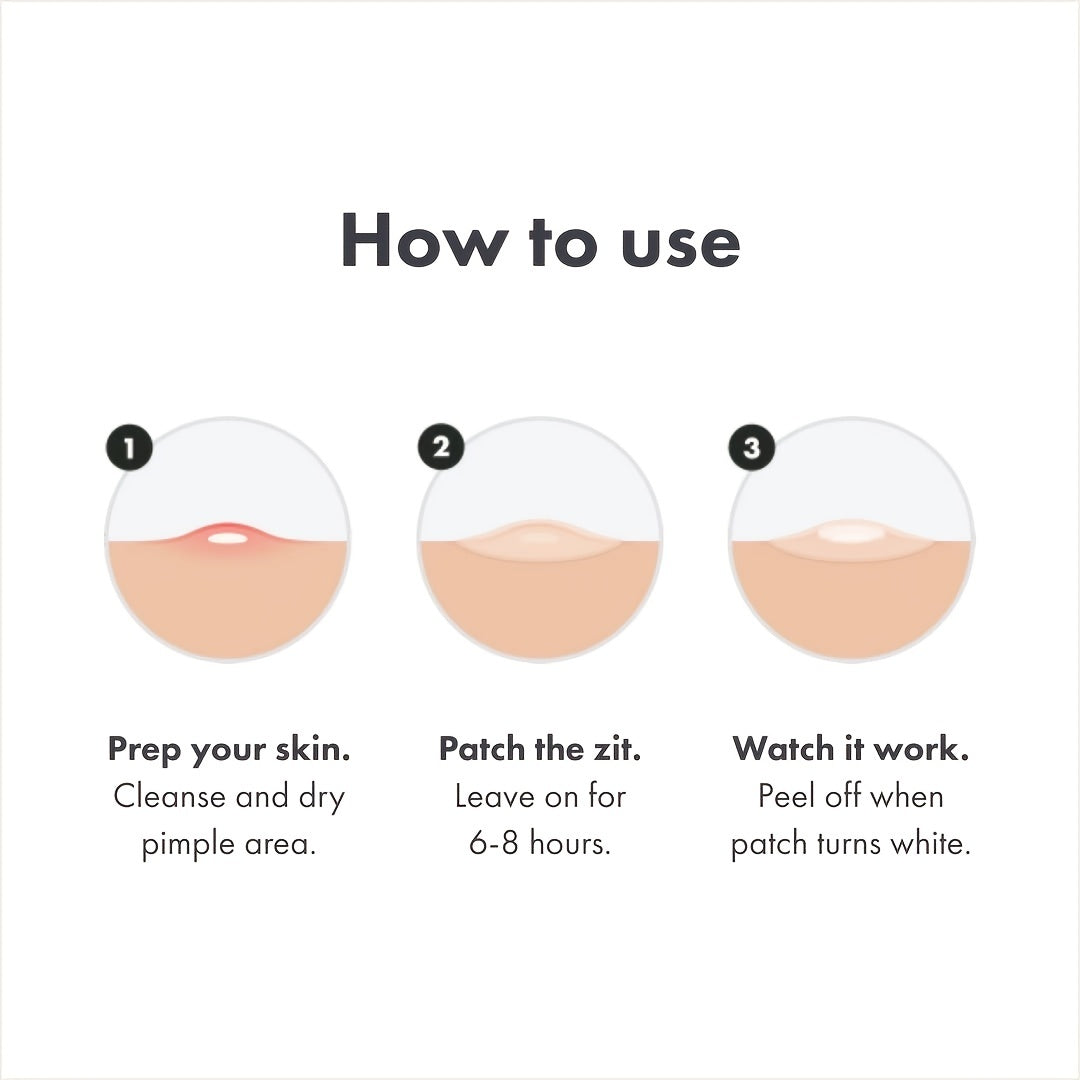 36pcs Hydrocolloid Acne Patches - Invisible Spot Stickers for Zits - Skin Care