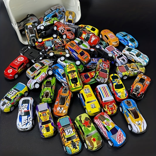 Alloy Small Car Inertia Pull Back Toy Set