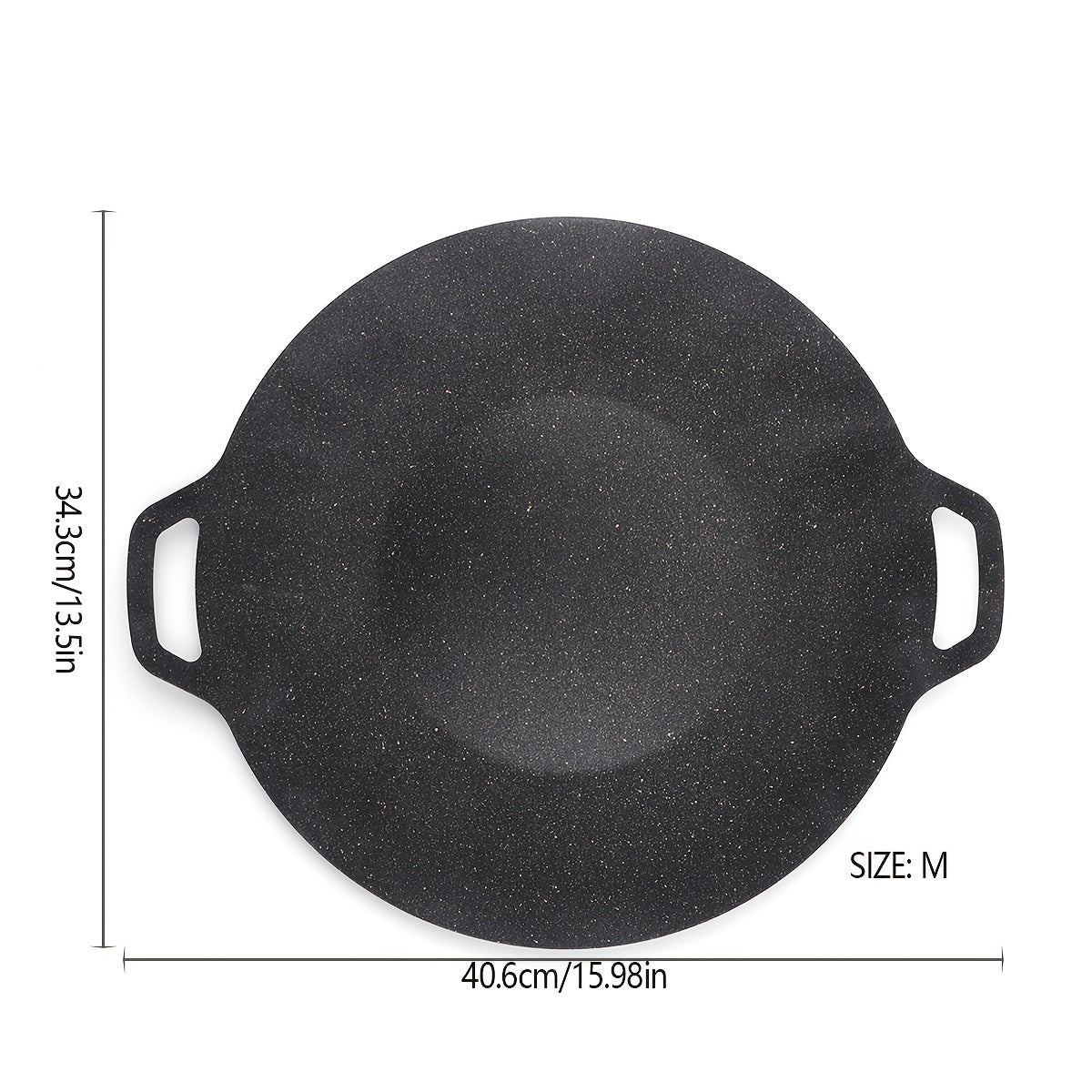 Round Cast Iron Grill Pan for Outdoor Camping and BBQ