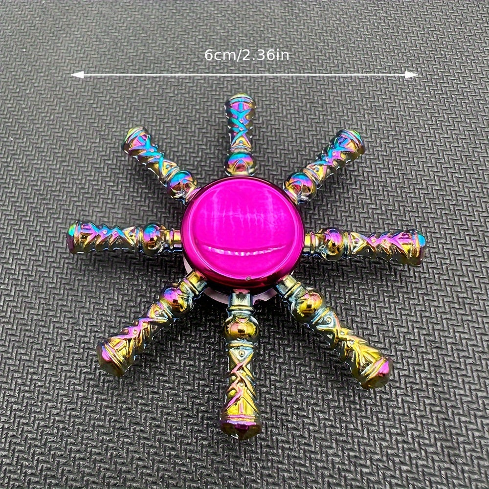 Colorful Rainbow Metal Fidget Spinner - Portable Desk Toy