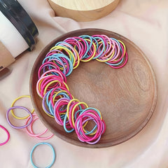 100pcs Elastic Hair Ties for Girls - Perfect Gift for Parties & Daily Life