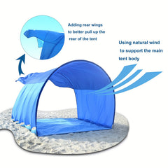 ZJRIGHT Beach Tent Sun Shelter for 5 Adults - Camping Backyards & More