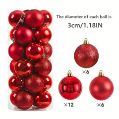 24pcs Christmas Ball Decorations Halloween Holiday Wedding Party Mall Decoration