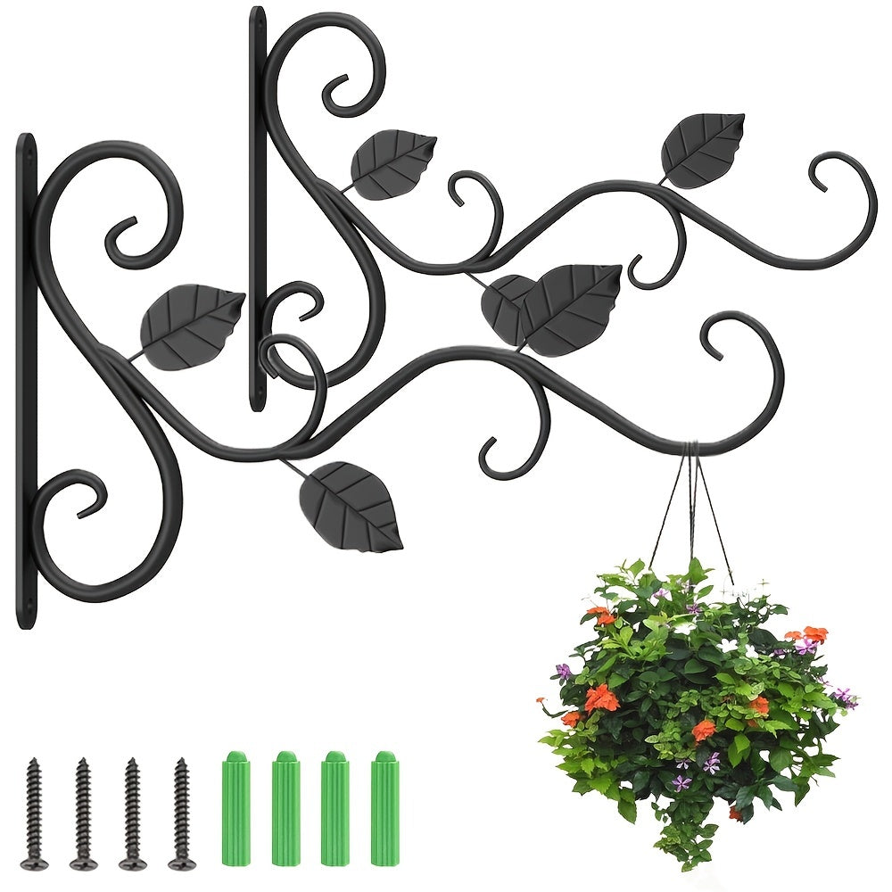 2 Pack Hanging Plant Bracket Wall Hook 12" Wall Mount Plant Hangers