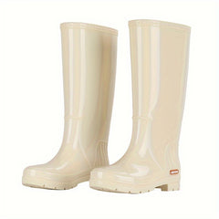 Women's Solid Rain Boots Waterproof Work Rubber Shoes