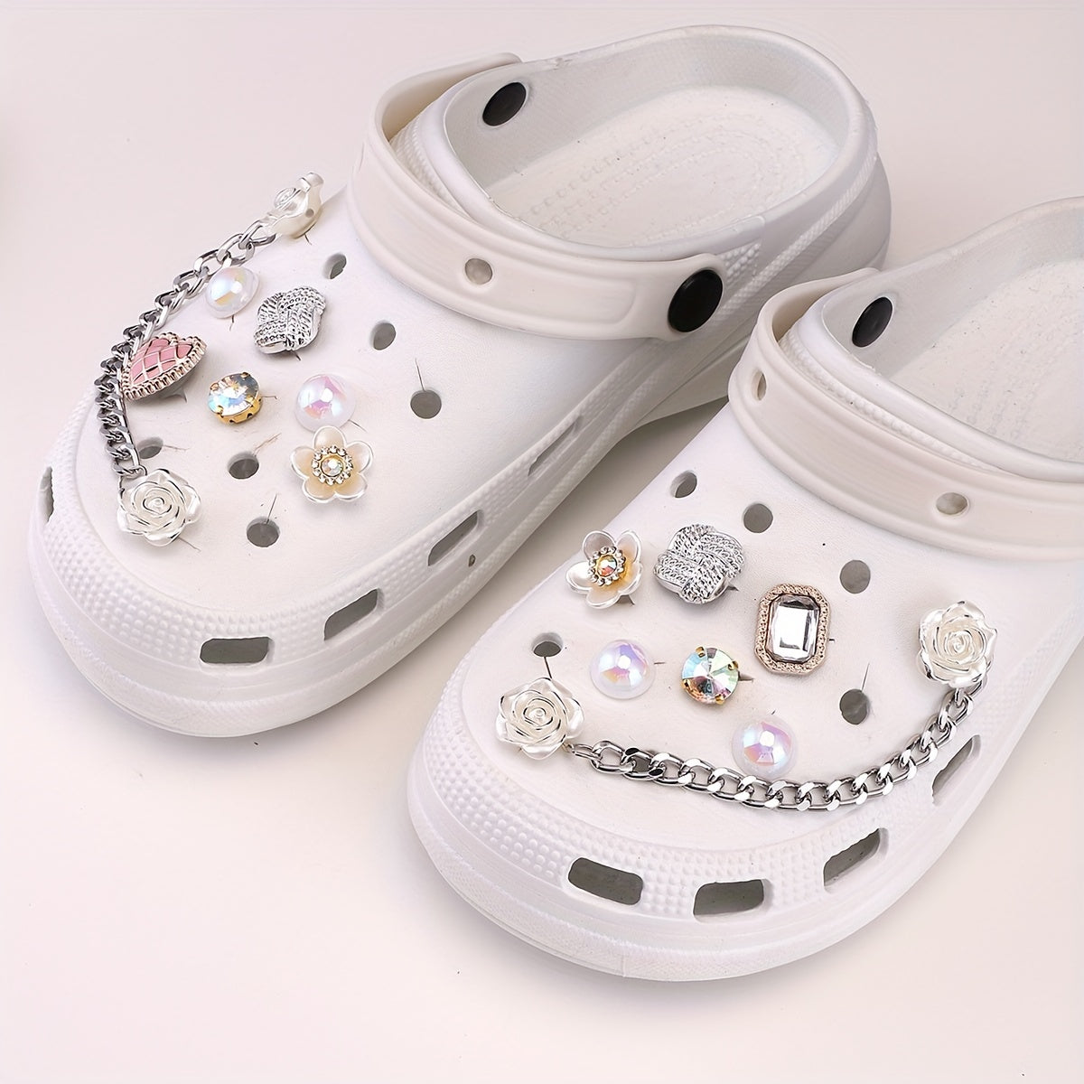 14pcs Street Style Clogs Buckle Punk DIY Shoes Charms Decoration