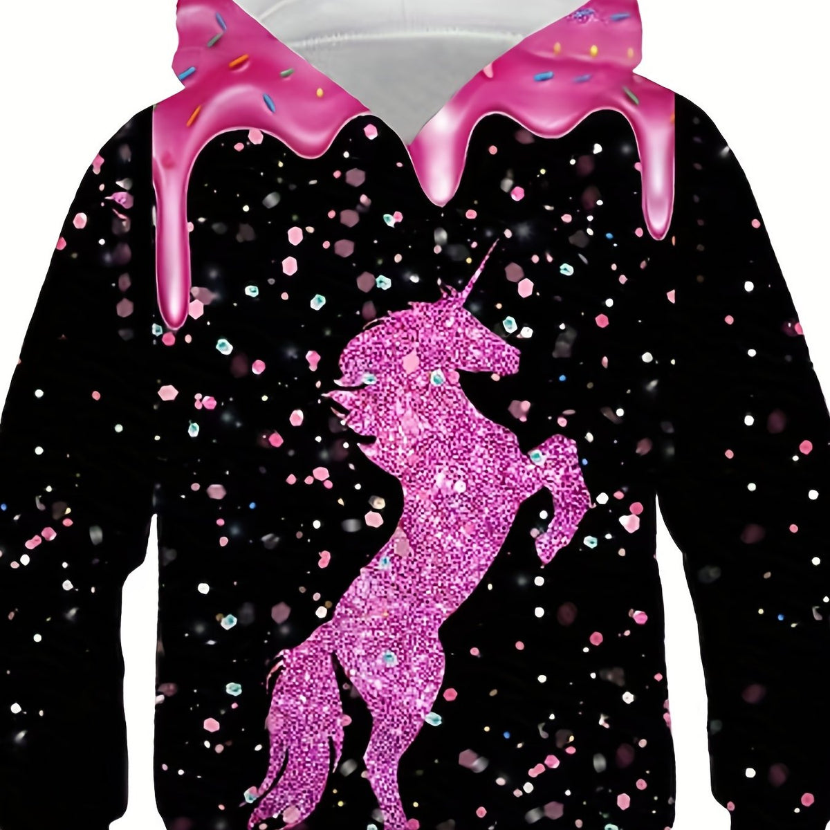 Kids Unicorn Graphic Hoodie Spring Summer Toddler Sweatshirt Casual Pullover