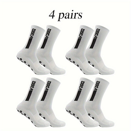 Anti Slip Football Socks With Grip Pads Breathable Sweat-absorbing