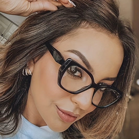 Transparent Oversize Frame Light Blocking Glasses