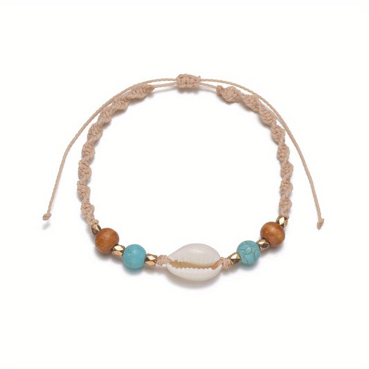 Shell Shape Beads Anklet Bracelet for Women & Girls