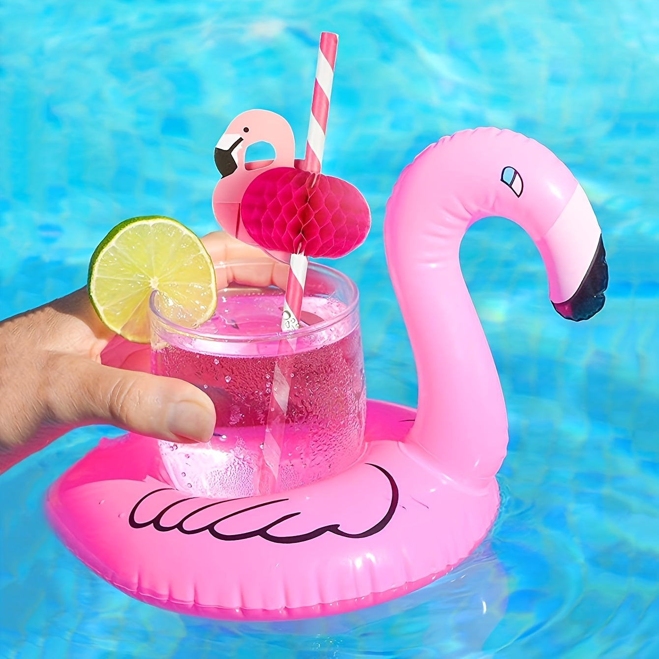Cartoon Inflatable Coaster Party Pool Floating Holder Bath Toy