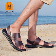 LAORENTOU Men's Non Slip Sandals Wear resistant Comfy Beach Shoes