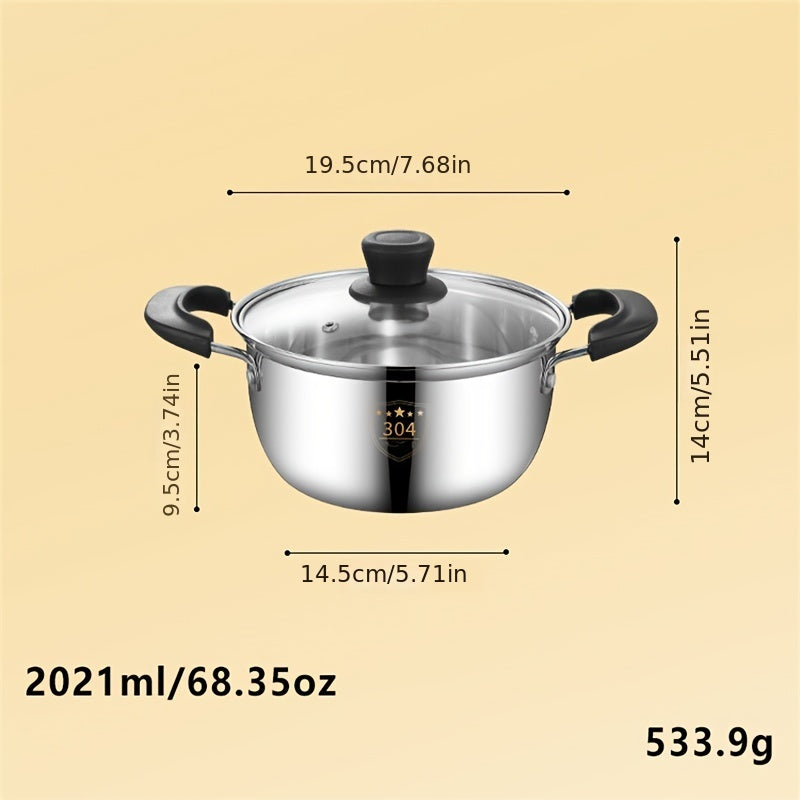 304 Stainless Steel Soup Pot Double Ear Pot Cooking Pot