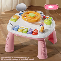 Kids Car Steering Wheel Toy with Music & Educational Activities