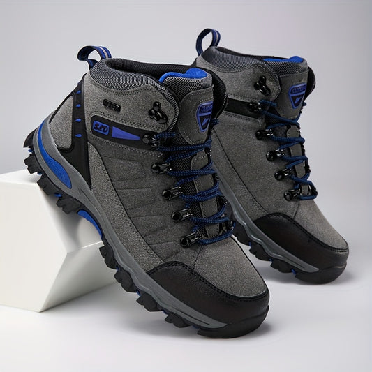 Men's High Top Hiking Boots Lace Up Durable Non Slip Outdoor Shoes