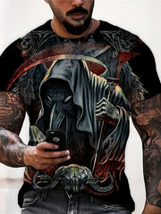 Men's Skeleton Graphic T shirt Casual 3D Print Tee