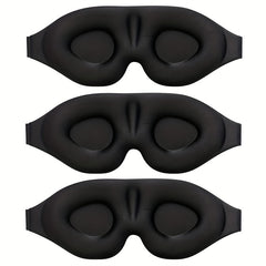 3pcs Soft Silk Eye Mask Shading Men Women Sleep Aid