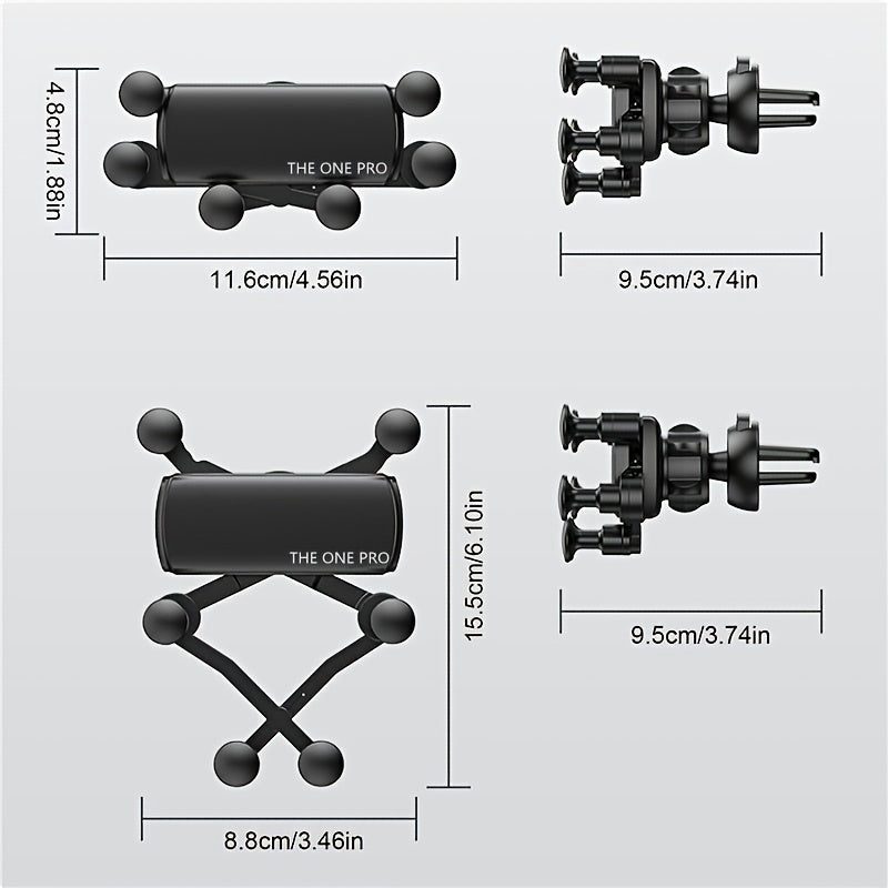 Auto Gravity Car Air Vent Mount Phone Holder for 14 13 Pro Max & GPS