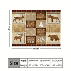 Christmas Elk Arrow Pattern Blanket Lightweight Warm Flannel Blanket