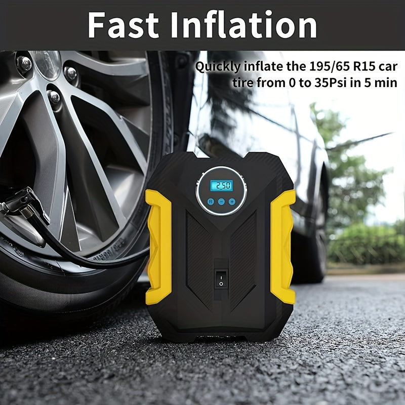 Portable Car Air Compressor LED Pump for Tire Inflation