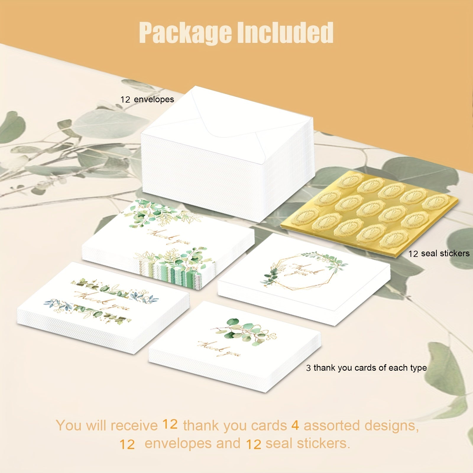 12pcs Mother And Baby Thank You Cards Children's Holiday Gift Cards