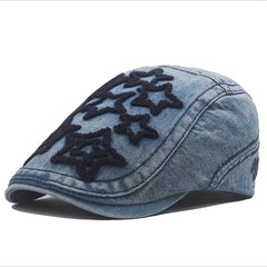 Y2k Spicy Girl Style Distressed Plush Star Beret Hat