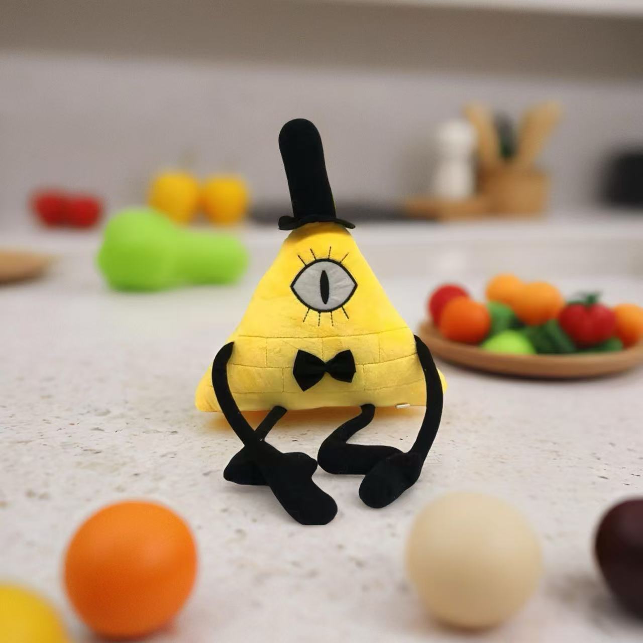 Soft Plush Triangle Doll Cartoon Brown & Polka Dots