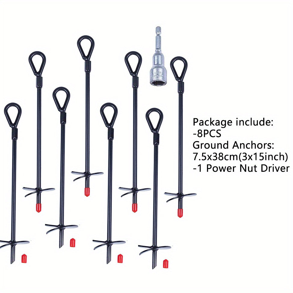 Heavy Duty Metal Auger Ground Anchor Stakes for Tents